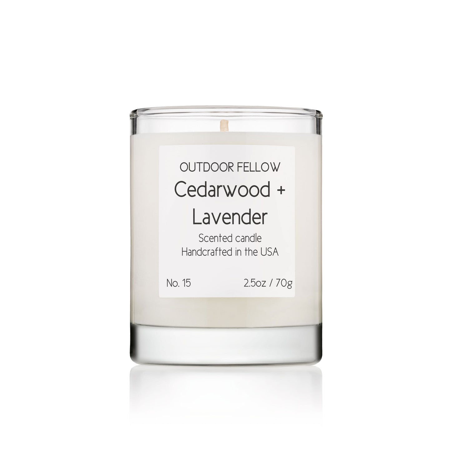 2.5oz Cedarwood+Lavender Scented Candle