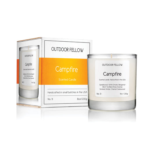 Campfire scented candle with carton