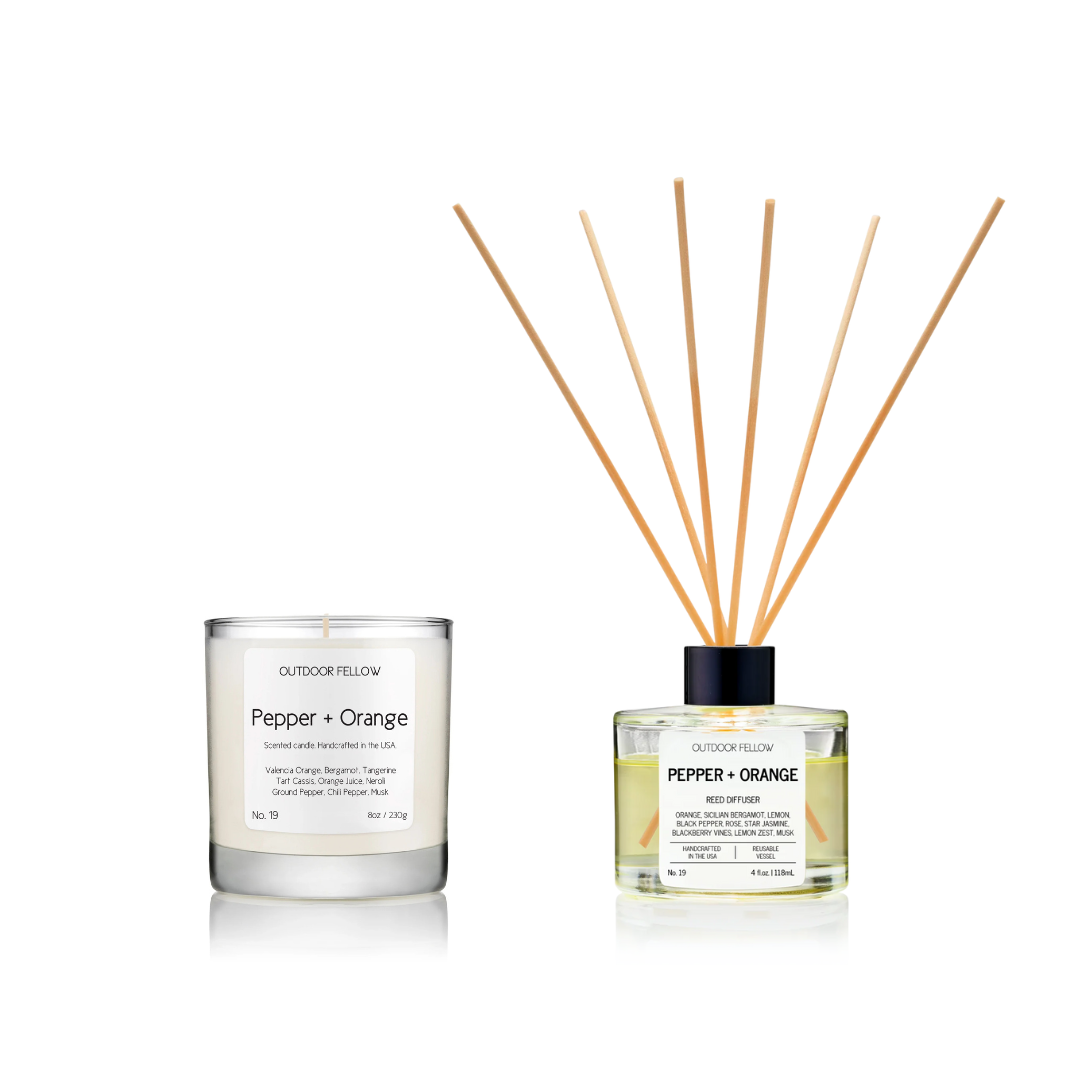 Pepper & Orange Candle & Reed Diffuser Bundle | Outdoor Fellow