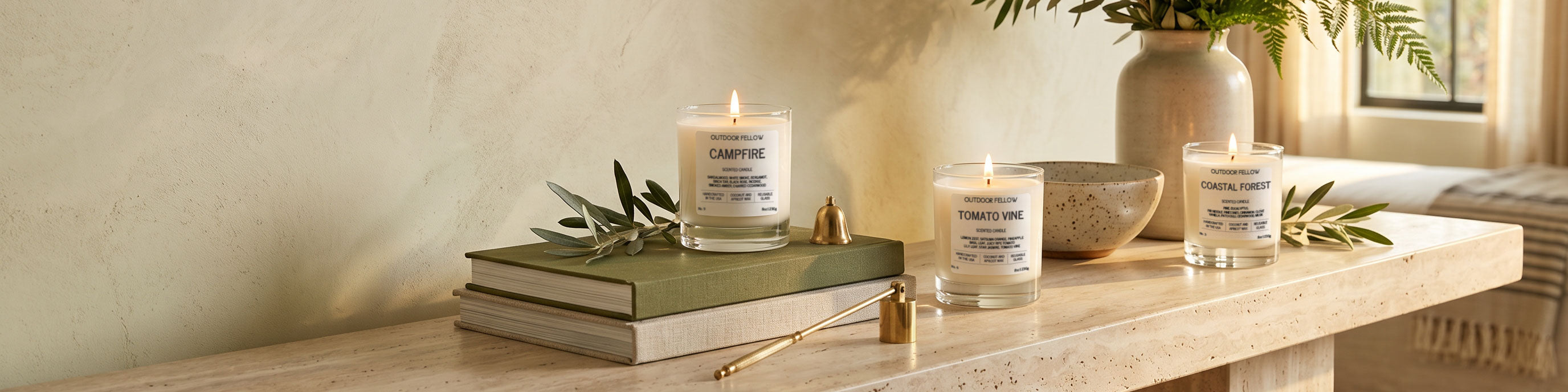 Campfire Scented Candle – Smoky, Earthy, Warm | Reusable Rocks