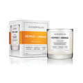 Pepper and Orange scented candle with packaging