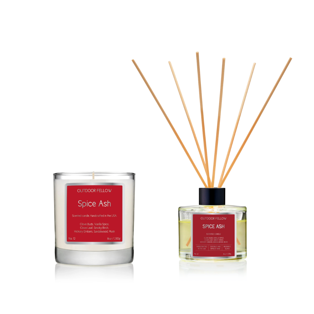 Spice Ash scented candle and reed diffuser